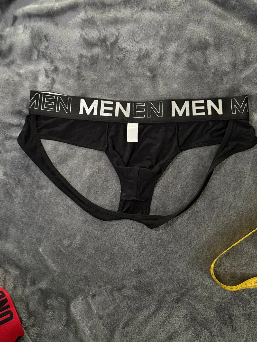 MEN Branded Black Men’s Jock Brief - Supportive Low-Rise Style - Picture 2 of 4